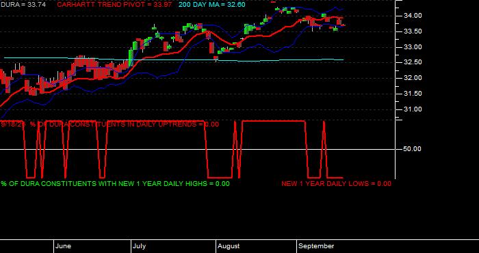  Volume / Composite Volume for the VanEck Morningstar Durable Dividend ETF - Daily Data Period