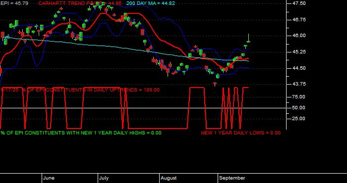  Volume / Composite Volume for the WisdomTree India Earnings Fund ETF - Daily Data Period
