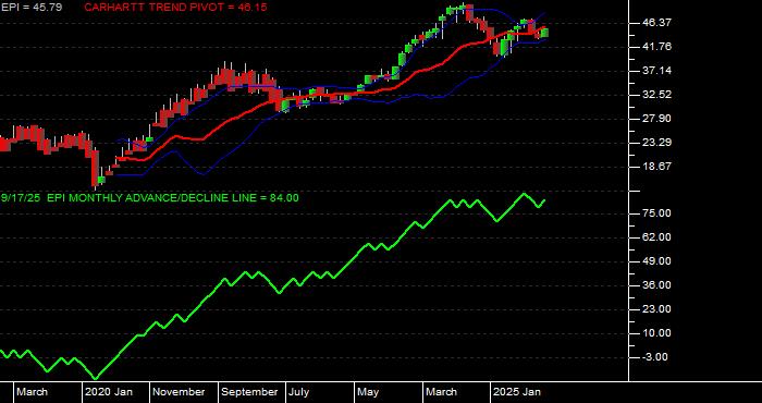  Volume / Composite Volume for the WisdomTree India Earnings Fund ETF - Monthly Data Period
