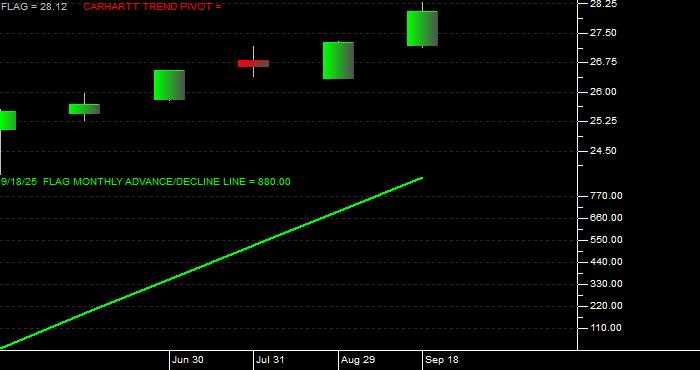 Volume / Composite Volume for the Forensic Accounting ETF - Monthly Data Period