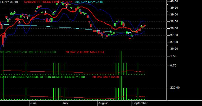 Volume / Composite Volume for the Franklin FTSE India ETF - Daily Data Period