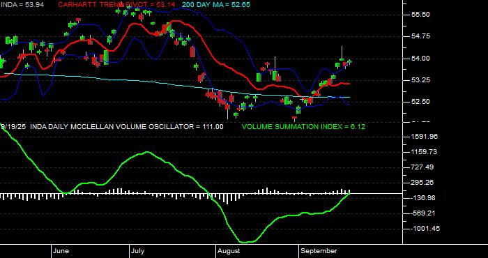  Volume / Composite Volume for the iShares MSCI India Index ETF - Daily Data Period