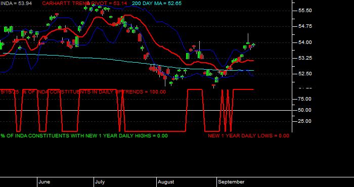  Volume / Composite Volume for the iShares MSCI India Index ETF - Daily Data Period