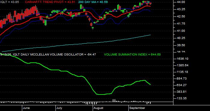 Volume / Composite Volume for the iShares MSCI Intl Dev Qual Factr ETF - Daily Data Period