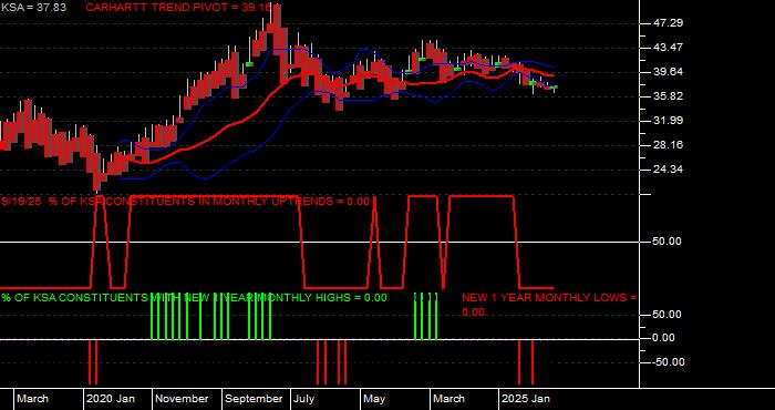  Volume / Composite Volume for the iShares MSCI Saudi Arabia Capped ETF - Monthly Data Period